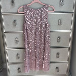 Adrianna Papell | NWT SHORT SLEEVELESS HAND-BEADED TRAPEZE DRESS Size 12